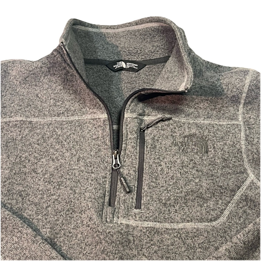 The North Face Men's 1/4 Zip Size Small Grey Granite EUC